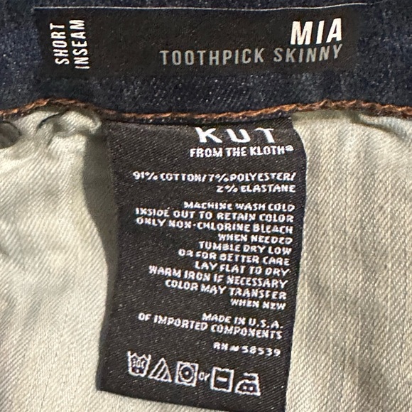 NWT Kut from the Kloth Mia Toothpick Skinny jeans - Picture 13 of 16